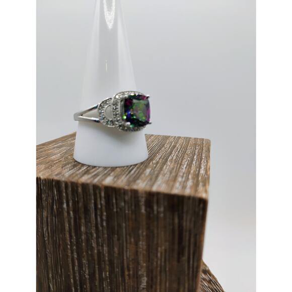 NVC Mystic Topaz Sterling Silver Ring sz 11 - Picture 2 of 4